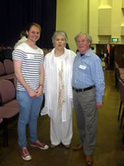 Chris Gibbons winner of the Cafolla prize 2014 with Roma Cafolla and Peter Fielding