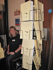 Lynne at the Forton Music stand, Clarinet Convention 2014